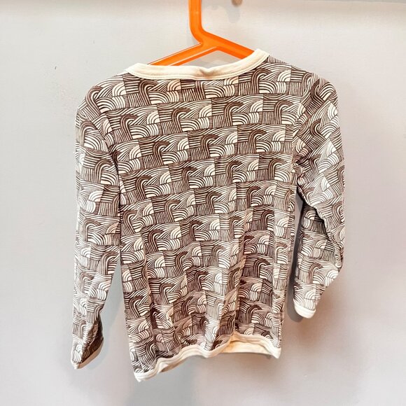 Brown & White Patterned Long Sleeve‎ Cardigan For Kids By Kate Quinn Size 5Y - Picture 3 of 3